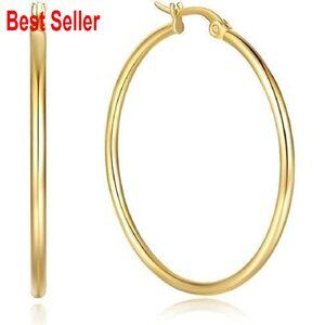 Classic Gold Hoop Earrings Minimal Elegant Everyday Essential Timeless